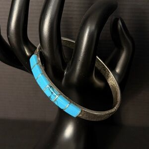 Taxco Turquoise and Silver Bracelet